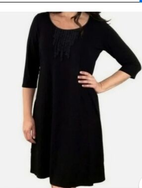 Eileen Fisher A-line jersey tunic dress Sz LP